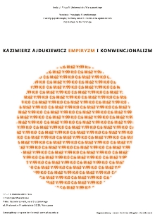 Kazimierz Ajdukiewicz. Empiryzm i konwencjonalizm